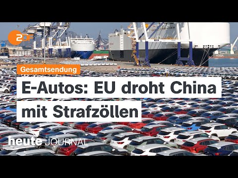 heute journal vom 12.6.24 EU droht China wegen E-Autos, neues Wehrdienst-Konzept, Fußball Heim-EM