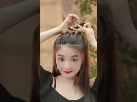 very easy hairstyle #hairstyle #easyhairstyle #haircut #straighthair #youtubeshort #fyp