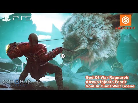GOW Ragnarok Atreus Injects Fenrir Soul In Giant Wolf Scene