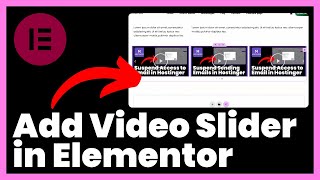 How to Add Video Slider in Elementor