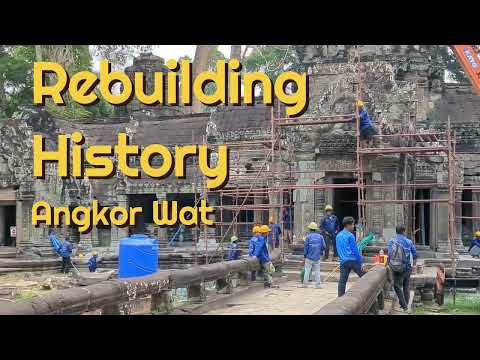 Rebuilding Ta Phrom Temple (Angkor Wat, Cambodia)