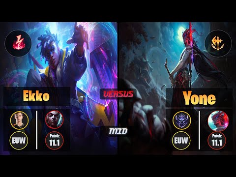 Caps EKKO (Mid) [Electrocute] VS YONE - Diamond EUW Patch 11.1