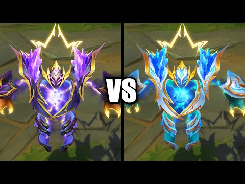 Crystalis Indomitus Xerath vs Mythic Chroma Skin Comparison (League of Legends)