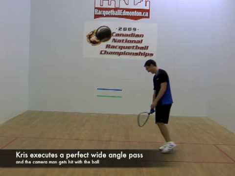 Sports accidents: A funny racquetball video where the camera man gets hit with the ball