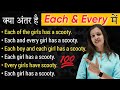 How to Use Each and Every in English | Each and Every in Detail | English Speaking Practice