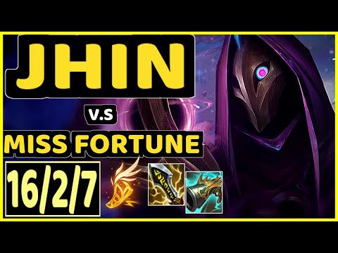 LODIK (JHIN) vs MISS FORTUNE - 16/2/7 KDA BOTTOM ADC GAMEPLAY - EUW Ranked MASTER