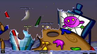 Worms Armageddon - Team Atari vs Team Commodore
