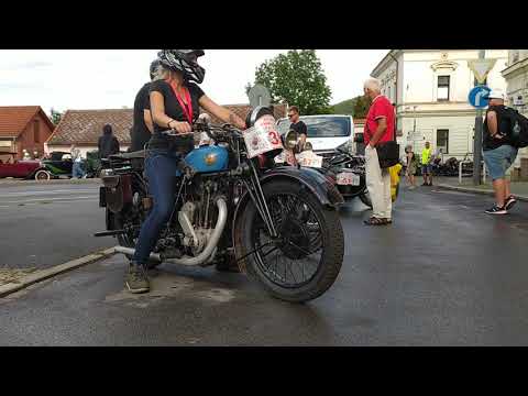 Vintage retro Moto Schüttoff, OD SS 50 (MAG 500 OHV) , MotoConfort start and run......w.nice girl!