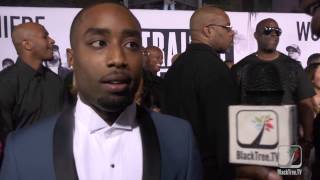 Marcc Rose plays Tupac in Straight Outta Compton video