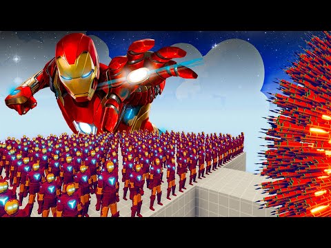 100x IRON MAN + 1x GIANT vs 1x EVERY GOD   Totally Accurate Battle Simulator TABS