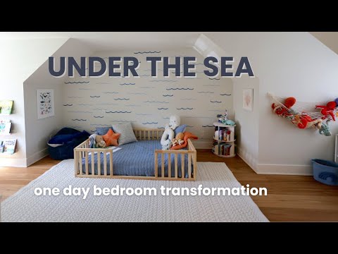 surprise SAME DAY toddler bedroom transformation | Under The Sea Theme