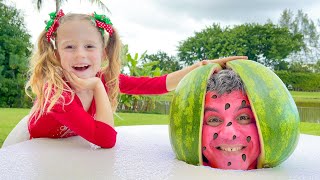 Download lagu Nastya and Watermelon with a fictional story for k... mp3