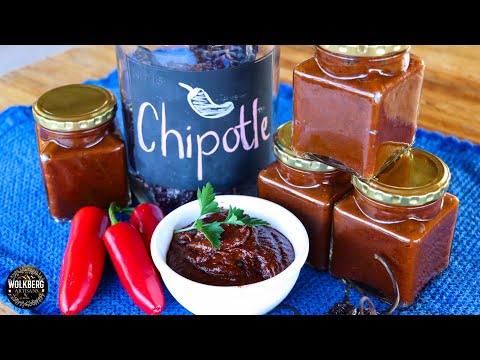 How to make Chipotle Adobo Hot Sauce | Smoked Jalapeño Hot Sauce | Mexican Adobo Sauce | Red Chilli