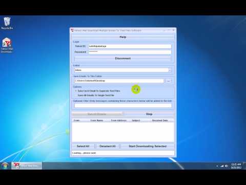 Yahoo! Mail Download Multiple Emails To Text Files Software