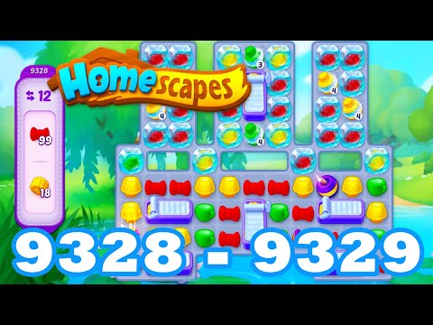 Homescapes Level 9328 - 9329HD | 3 - match puzzle game | gameplay | android | GameGo Game | IOS