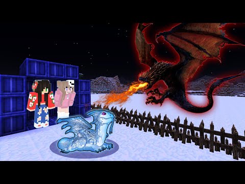 BASE SECRETA BEBÊ DRAGÃO DE GELO 100% SEGURA CONTRA DRAGÃO DE FOGO NO MINECRAFT