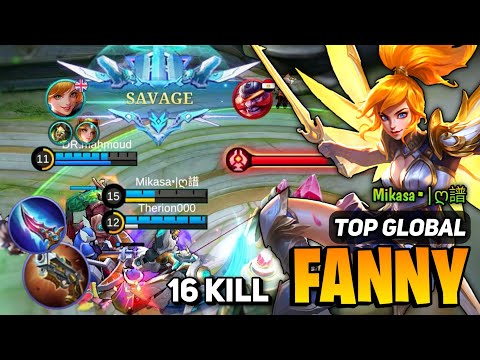 SAVAGE! Fanny Best Build 2023 [ Fanny Top Global Gameplay ] By Mikasa•ღ譜 - Mobile Legends