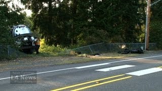 preview picture of video 'Runaway Septic Tank Truck Hit & Killed Motorcyclist Puyallup WA'