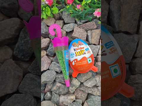 Green Fennel and Kinder Joy Cream chocolate #shortsviralvideo #chocolate