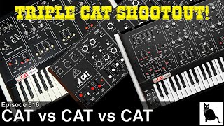Video thumbnail for Octave CAT vs Behringer CAT vs Cherry Audio CAT - Triple CAT Shootout! by CatSynth TV