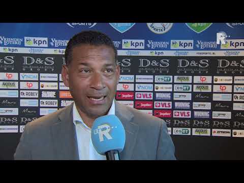 Sparta-trainer Henk Fraser na afloop van de verloren wedstrijd tegen Ajax