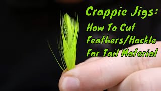 Crappie Jigs: How To Cut Feathers / Hackle For Tail Material