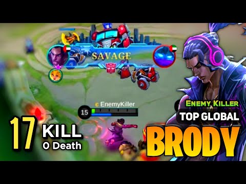 SAVAGE! Brody Goldlane Build [ Brody Best Build Top Global ] By Enemy Killer - Mobile Legends