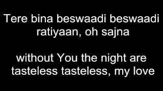 Tere Bina Lyric - Guru | AR Rahman with Hindi Lyrics and English translation