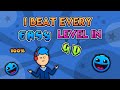 I Beat Every Easy Level In Geometry Dash