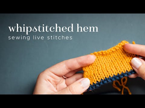 Knitting tutorial: whipstitched hem