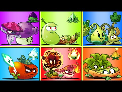 Random 6 Team Plants Battlez - Who Will Win? - PvZ 2 Team Plant vs Team Plant