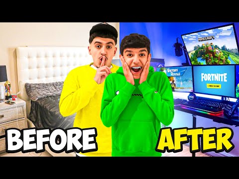 Transforming My Little Brother's Dirty Room Into His Dream Gaming Setup!