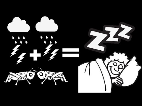 ⛈️ ASMR: Lluvia, Grillos y Truenos para Dormir Profundamente | 12 Horas de Relajación Natural 🌧️