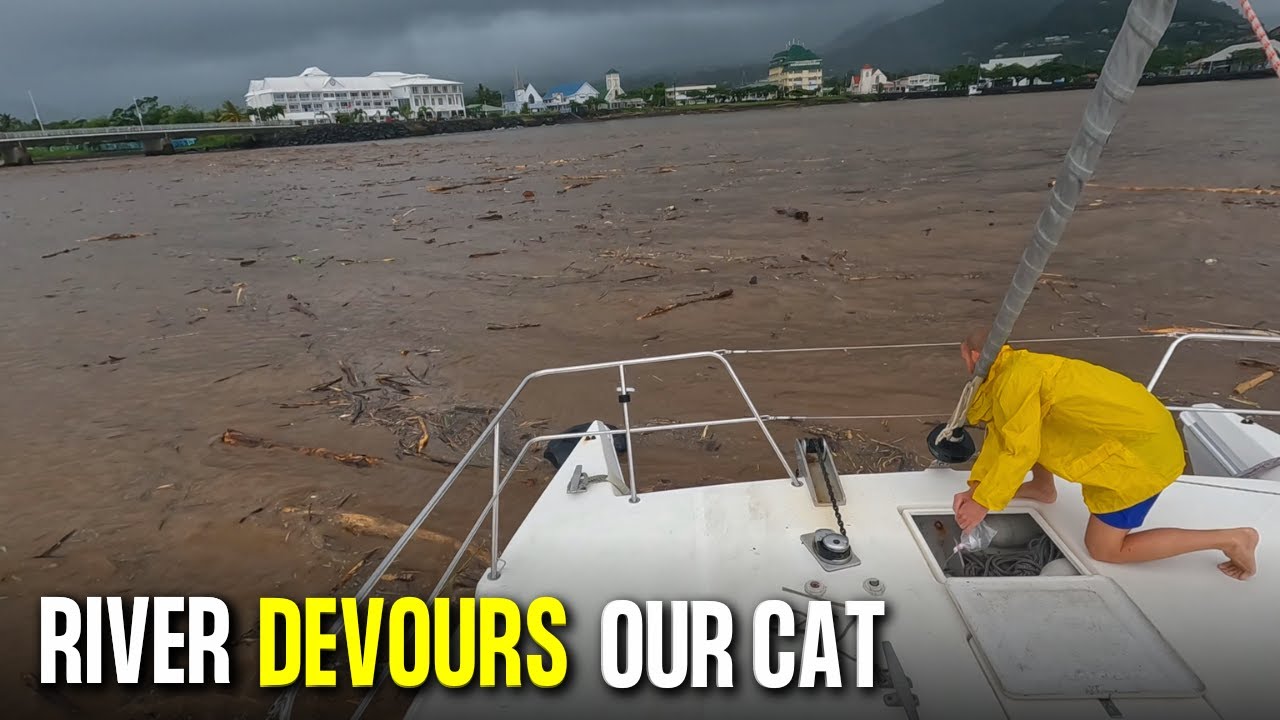 "Ridiculous River Mouth Anchorage: Logs Floods Welcome To Samoa"