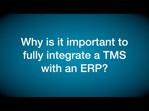 Why is it important to fully integrate a TMS with an ERP?