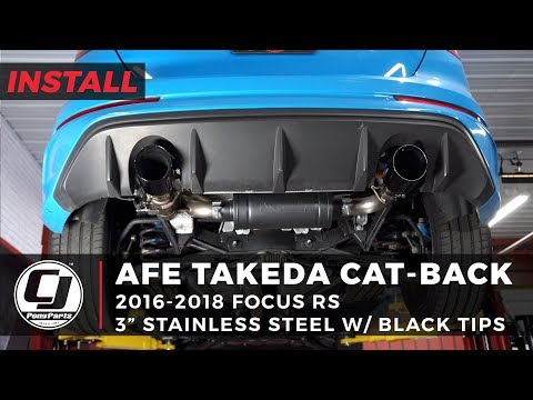 2016-2018 Focus RS Install: aFe Takeda Stainless Steel 3" Cat-Back Exhaust with 4-1/2" Black Tips
