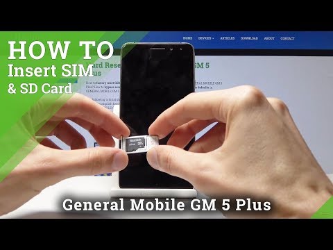 How to Insert SIM & SD in GENERAL MOBILE GM 5 - Install Nano SIM and Micro SD