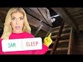 24 Hours In An ABANDONED ROOM Above My HOUSE Game Master Has Fans Control My Life For A Day