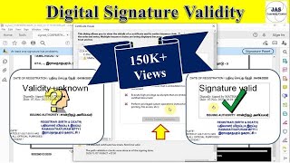 Digital Signature Validate in PDF/Unknown Signature Error in PDF