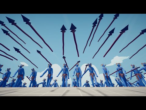 100x SPEAR THROWER Defend High Ground | Totally Accurate Battle Simulator TABS