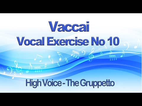 Vaccai Practical Method Lesson 10 Gruppetto - Key Eb High Voice suitable for Soprano and Tenor voice