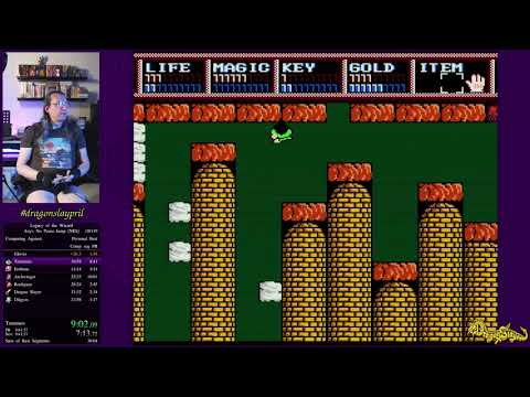 Speedrun of Legacy of the Wizard/Dragon Slayer IV (FC) - Any% No Pause Jump in 31:25.434