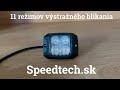 Výstražné LED světlo 12V / 24V - oranžové 4x1W LED ECER65 (73x55x14,2mm) - Video Youtube