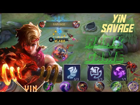 Yin Savage || Rank Gameplay 1vs5 Savage ||@rongpharofficial400