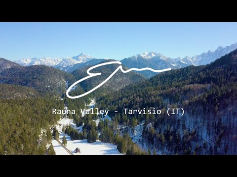 Winter almost over in Rauna Valley from cinematic drone view - Tarvisio (IT)