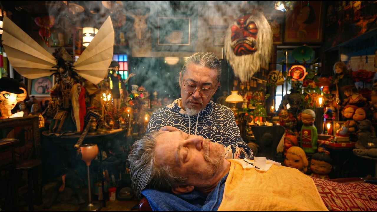 💈There's Only One Barbershop in the World Like This 🇯🇵 | Shave, Massage & Ear Cleaning Japan