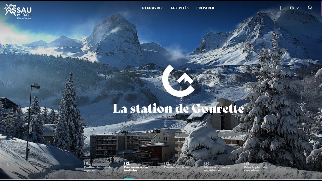 Live webcam view of Gourette Ski Resort Base Station