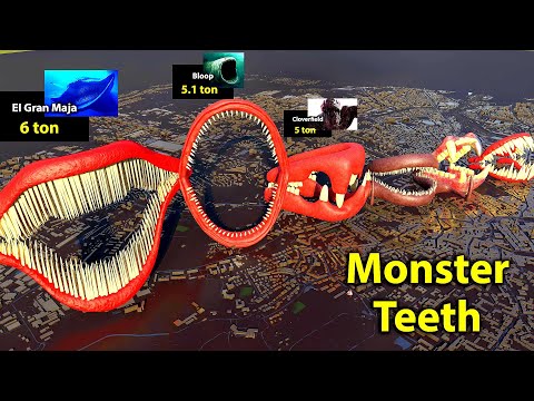 Monster Teeth Size Comparison 👹🔍  bloop vs el gran maja