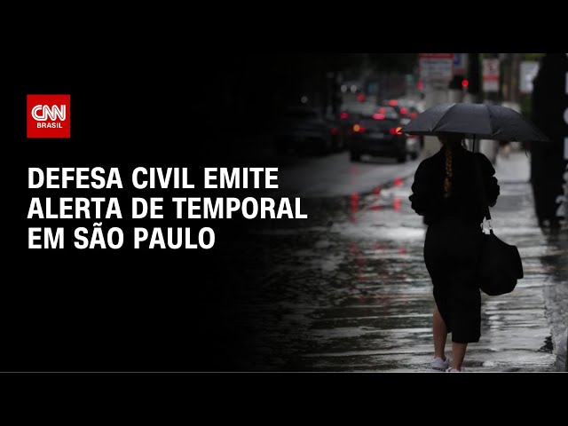 Ventos de até 70km/h: Defesa Civil emite alerta de temporal em SP | AGORA CNNooo