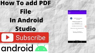how to add pdf files in android app | android studio tutorial